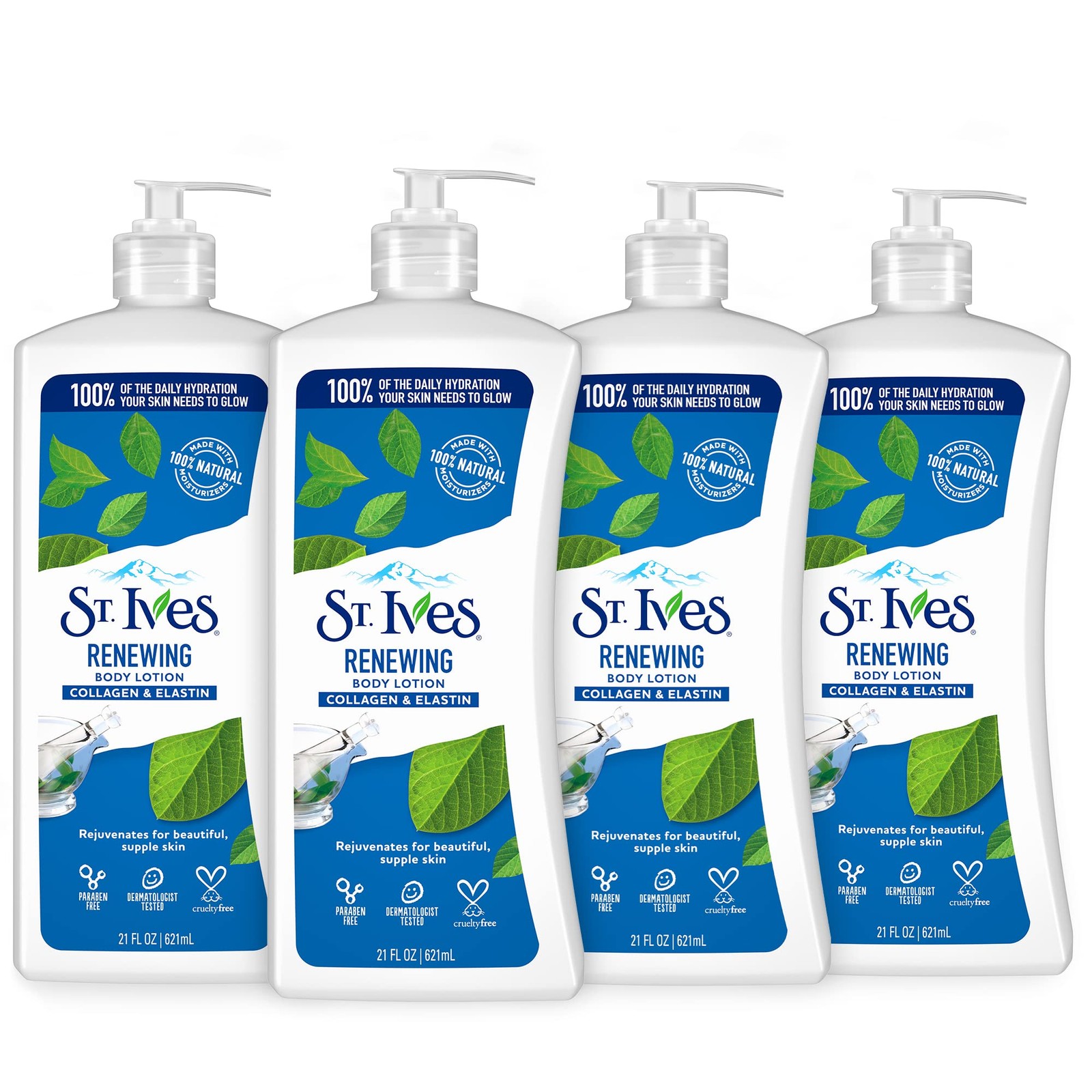 St Ives Renewing Hand & Body Lotion with Pump Daily Moisturizer