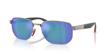 Ray Ban Ferrari Sunglasses RB8329M F0014L GUNMETAL/GREY BLUE MIRROR POLARIZED