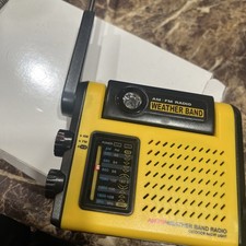 Vintage AM/FM Weather Band Radio with Pivoting LED Light -sealed in package