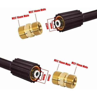 #ad Heavy Duty M22 15mm Connector For For Power Pressure Washer No Pressure Loss AU $14.24