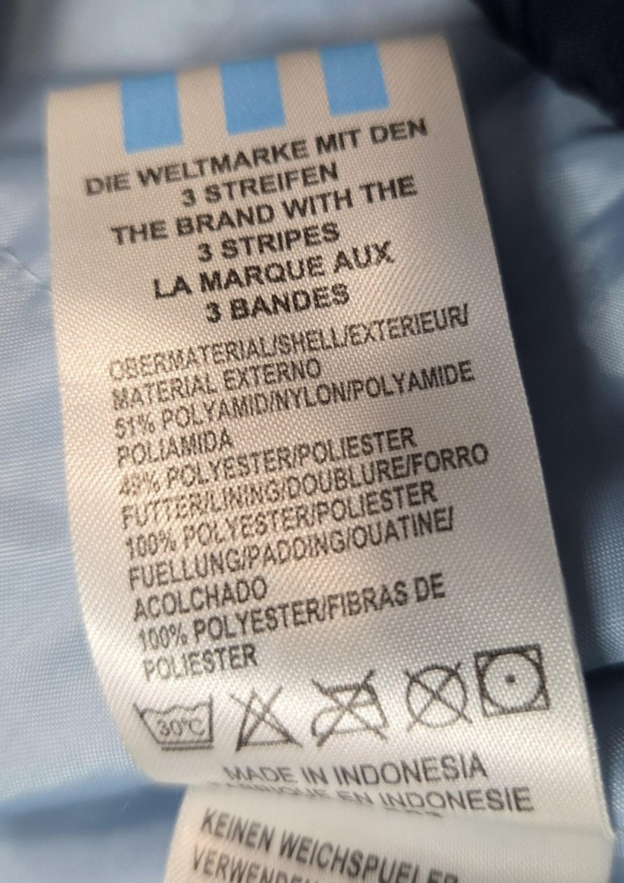 Y2K Adidas Jacket Youth 16 Blue Ski Insulated Belted Snowflake VTG 00s 135199