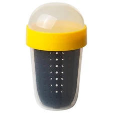 IKEA SPLITTERNY Snack Container, Gray/Yellow, 10 oz