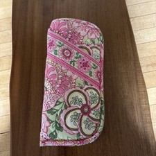 VERA BRADLEY DOUBLE GLASSES/SUNGLASSES CASE HOLDER PETAL PINK PREOWNED