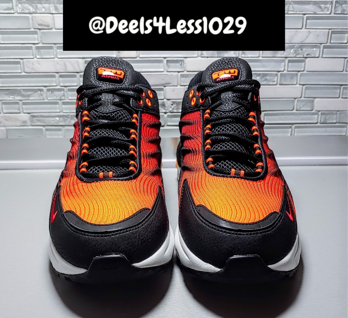 Nike Air Max TW Mens Size 10.5 Black Orange Summit Gym Red FJ2590