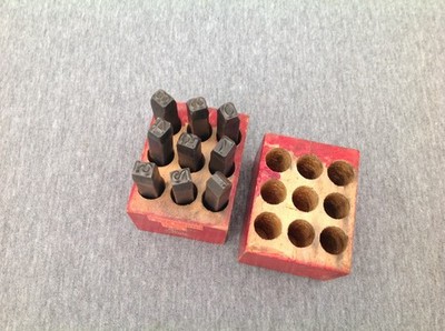 Vintage Number 0-8 Punch Set