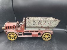 Vintage Large Cast Iron Hubley Coal Truck Toy. MG