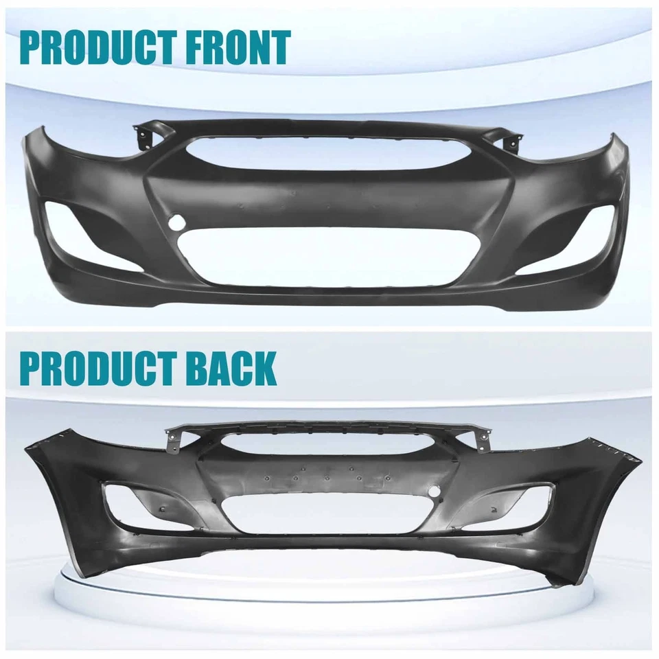 Primed Front Bumper Cover for 2012 2013 2014 Hyundai Accent Sedan/Hatchback - Image 4 of 4