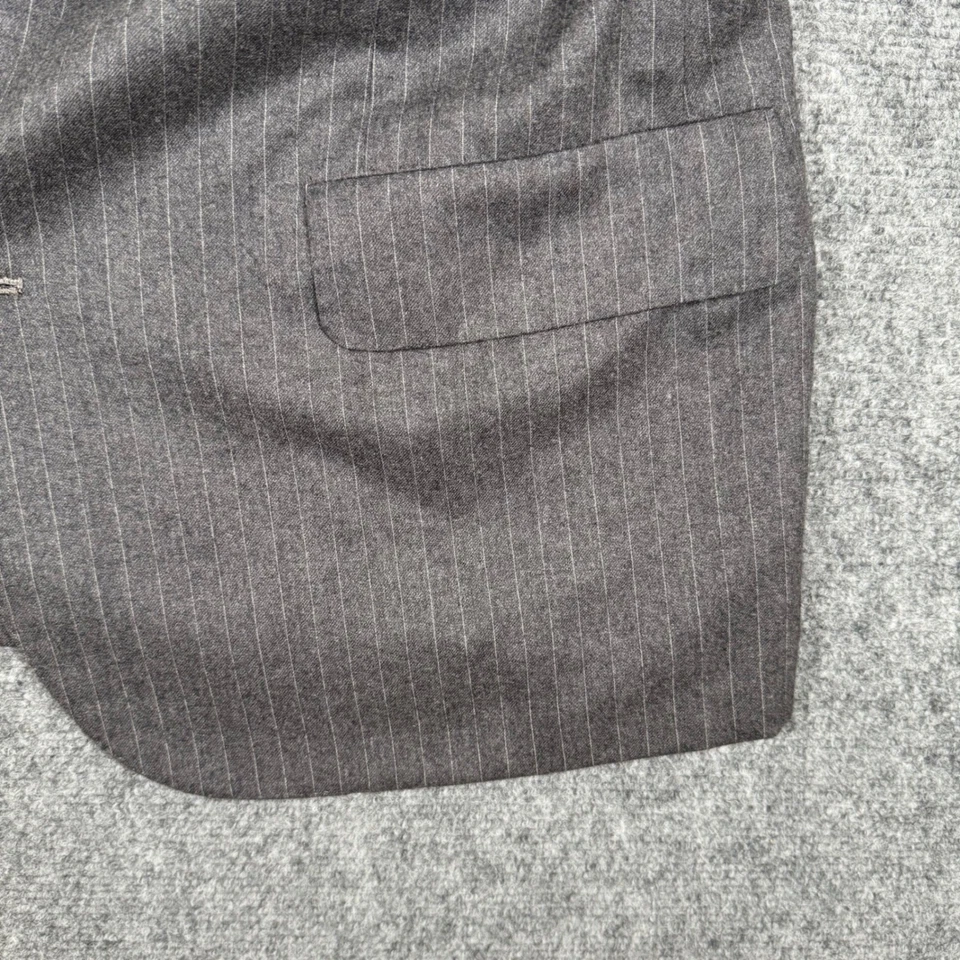 Blazer Oxxford Clothes cinza Neiman Marcus puro cashmere listra de giz masculino - Imagem 3 de 4