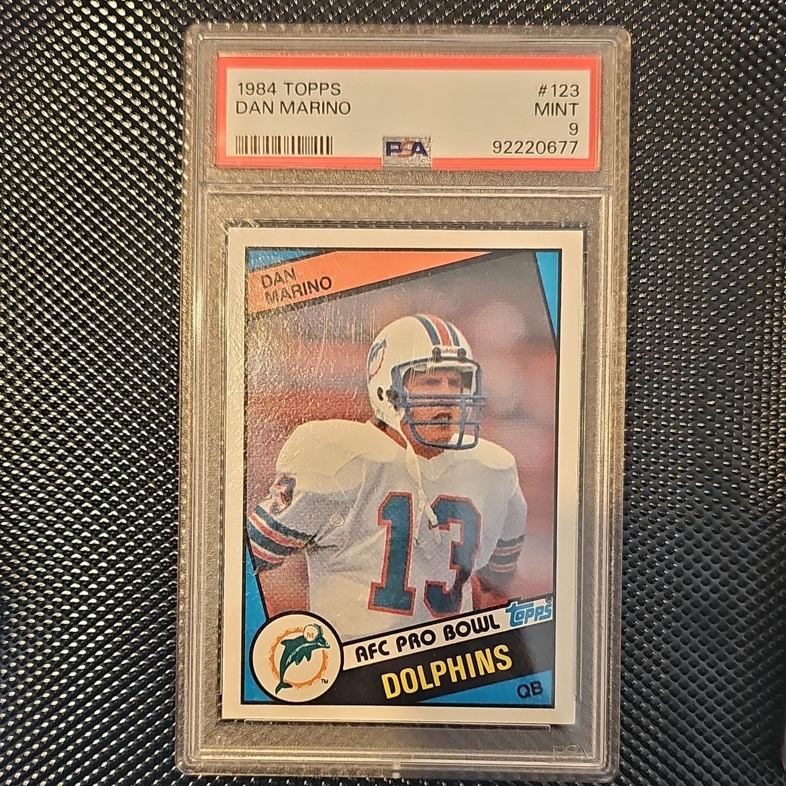Topps 1984 Topps Dan Marino RC PSA 9 #123 Miami Dolphins NFL Football