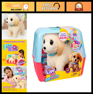 Interactive Limping Walking Puppy Toy with 50+ Sounds & Vet Carrier for Kids 5+