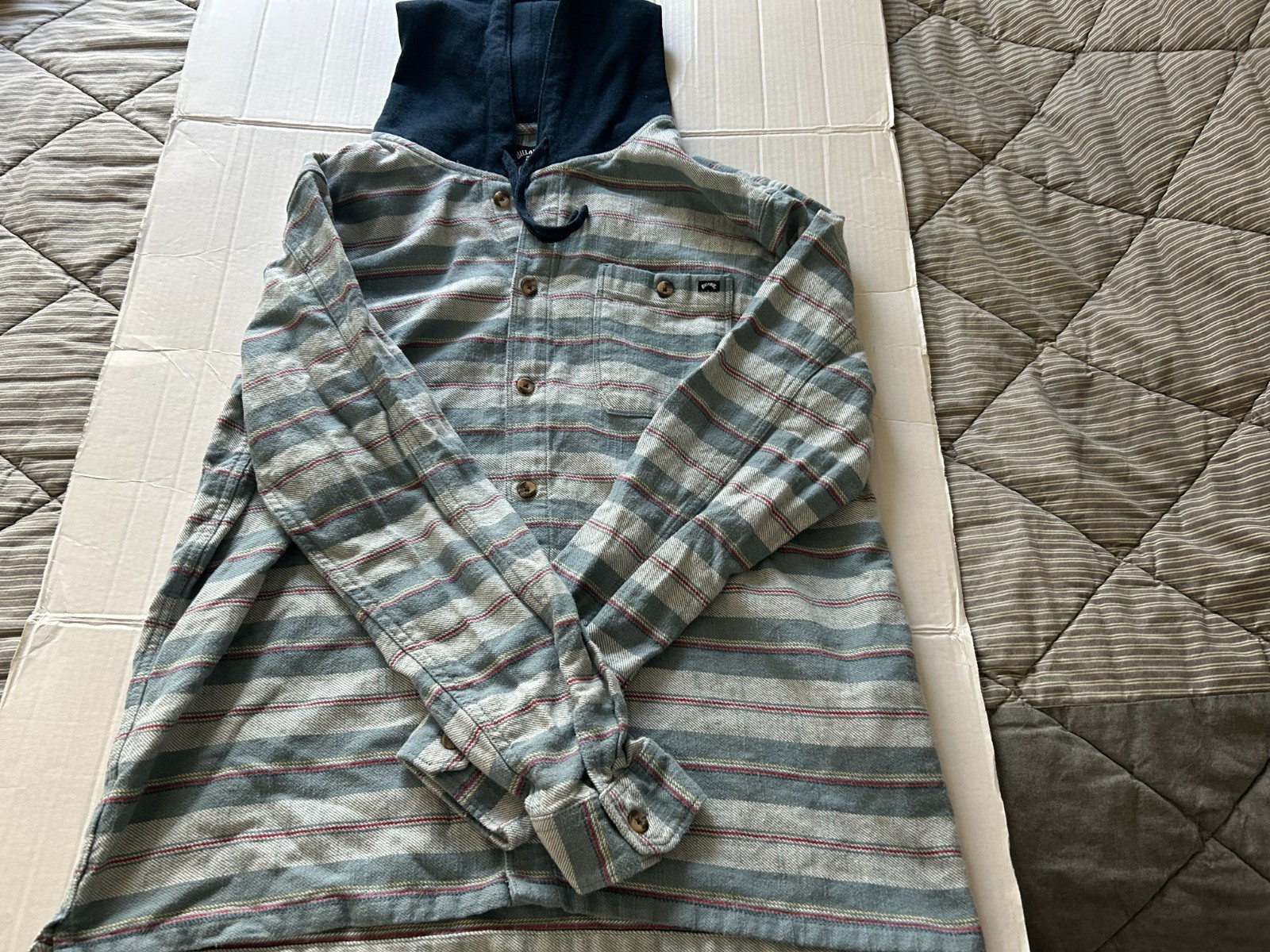 BILLABONG SIZE XL BUTTON DOWN MULTICOLOR STRIPED … - image 10