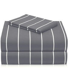 LuxClub Striped Sheets, 3 PC Striped Bed Sheets Twin Size for-Boys-and-Girls-...