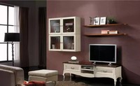 Lowboard Rtv WandschräNke Wohnzimmer Holz MöBel Wandregal Set 7 Tlg.