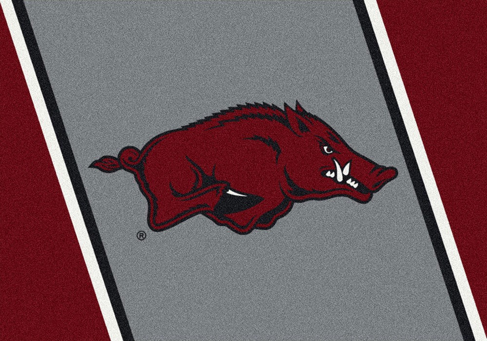 Arkansas Razorback Rug 4x6 Milliken Arkansas Razorbacks 68884 NCAA Spirit Area Rug - Approx 3 ...