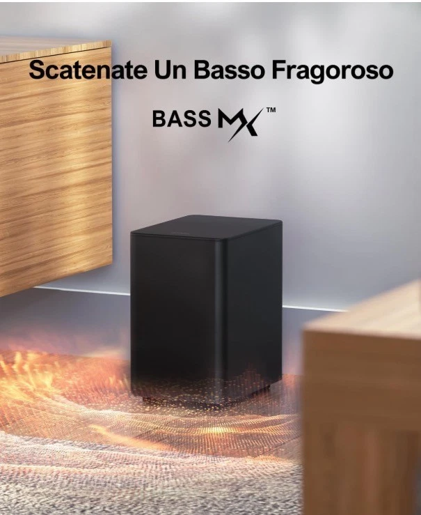 ULTIMEA Soundbar 5.1 per TV, Sistema Audio 3D Surround Virtuale, con Subwoofer W - Immagine 4 di 4