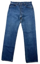 Vintage Levi's 501 XX Blue Denim Jeans USA 80's Blank Tab Actual Size 33x32.5