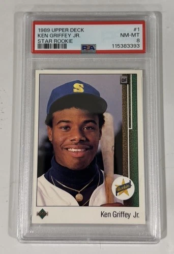1989 Upper Deck Ken Griffey Jr. #1 RC Star Rookie PSA 8