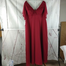 Azazie Alessa Mother of Bride Dress A22 Burgundy Chiffon Pleated Formal Gown NWT