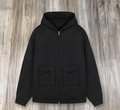 Represent Utility Hooded Shirt Jacket Jet Black MLM2134 Mens Small NEW Designer