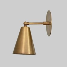 Raw Brass Articulated Wall Sconce Mid Century Modern Italian Style Light
