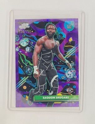 Saquon Shugars Base Rookie Purple Nebula #/150 / Topps Cosmic Chrome WWE 2026