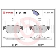 Satz Bremsbeläge Bremsklötze vorne für Peugeot 308 1 4A CC 4B 508 8D SW | 245