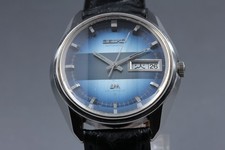  N MINT Seiko Lord Matic 5606-7280 Blue Dial Men's Automatic Watch From JAPAN