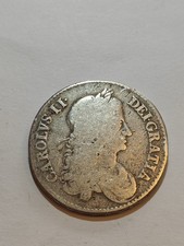 1663 Charles II Silver Crown Coin
