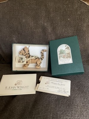 R. John Wright Dolls Inc. Winnie-the-Pooh Pocket Tigger Plush Green Box COA 1996