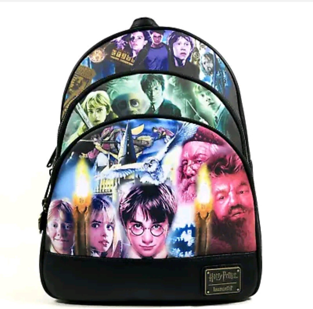 Loungefly Harry Potter Trilogy Triple Pocket Mini Backpack NWT 99178-1.jpg main image 2