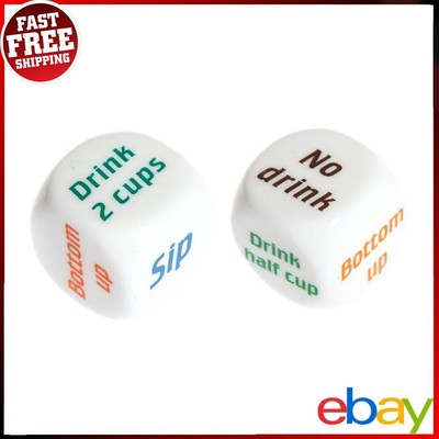Acrylwürfel Englisch Trinken Erwachsene Glücksspiel Getränk Entscheider Würfel 2er-Pack
