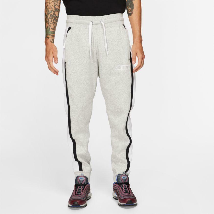 nike air logo track pants grey