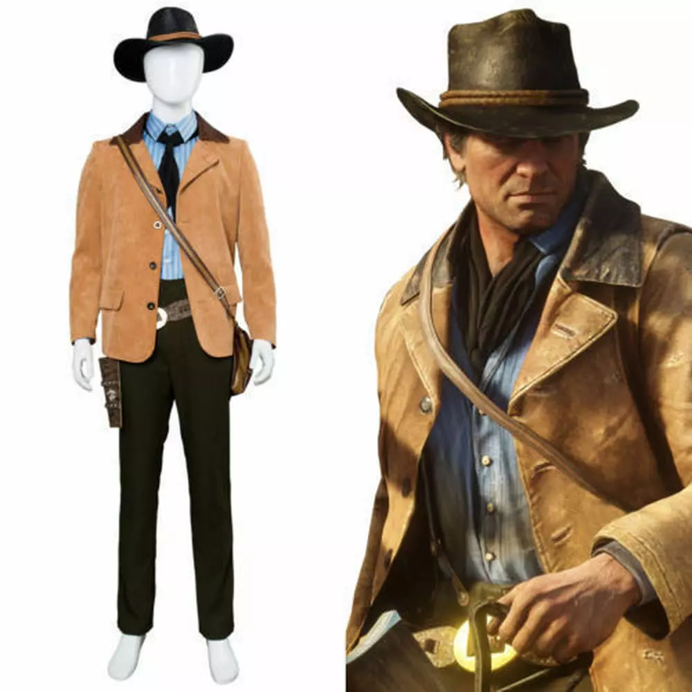 Red Dead Redemption II 2 Arthur Morgan Cosplay Costume Gunslinger Outfit  Suit