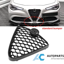 For 2017-2023 Alfa Romeo Giulia Front Grille Bumper Grill Gloss Black Standard