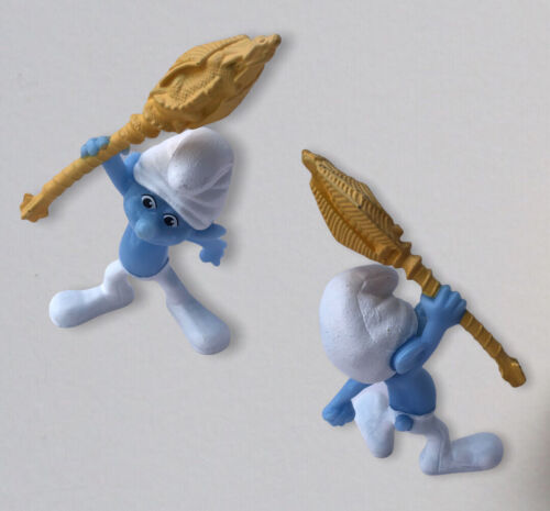 Clumsy Smurf McDonalds 2011 Peyo Figure Happy Meal Toy Dragon Wand Snow White - Picture 3 of 10