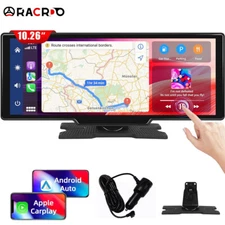 10.26" 2K Touch Screen Car Portable Wireless Apple CarPlay Android Auto FM Radio