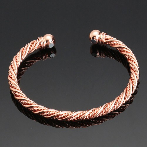 Pure Copper Magnetic Therapy Bracelet Arthritis Pain Relief Healing Bangle Gift - Picture 5 of 12