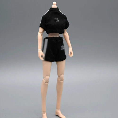 Maßstab 1/12 T-Shirt Oberteil weites Bein Hose für 6" weibliche Romankey Actionfigur - Bild 5 von 20