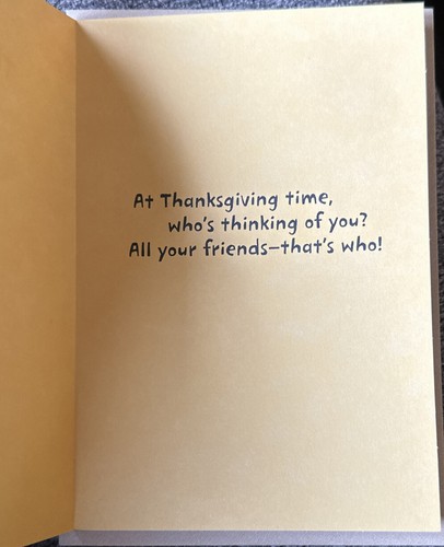 Hallmark Happy Thanksgiving Greeting Card Friendship - Picture 2 of 2