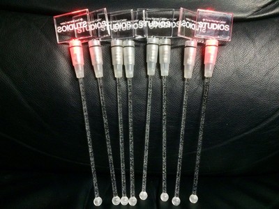 NEW ! LIMITED EDITION : TIME WARNER STUDIOS (DRINK STIRRERS) W/ RED LIGHTS