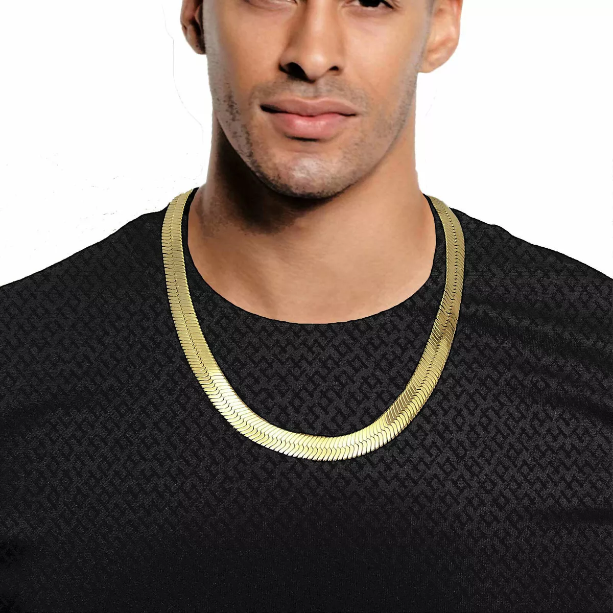 Buy Priyaasi Men Herringbone Gold-Plated Snake Chain (S) online