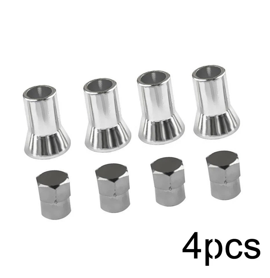 4x Universal Car Tire Wheel Stem Air Valve Cap Sleeve Cover Part Aluminum Parts — 第 4/4 张图片