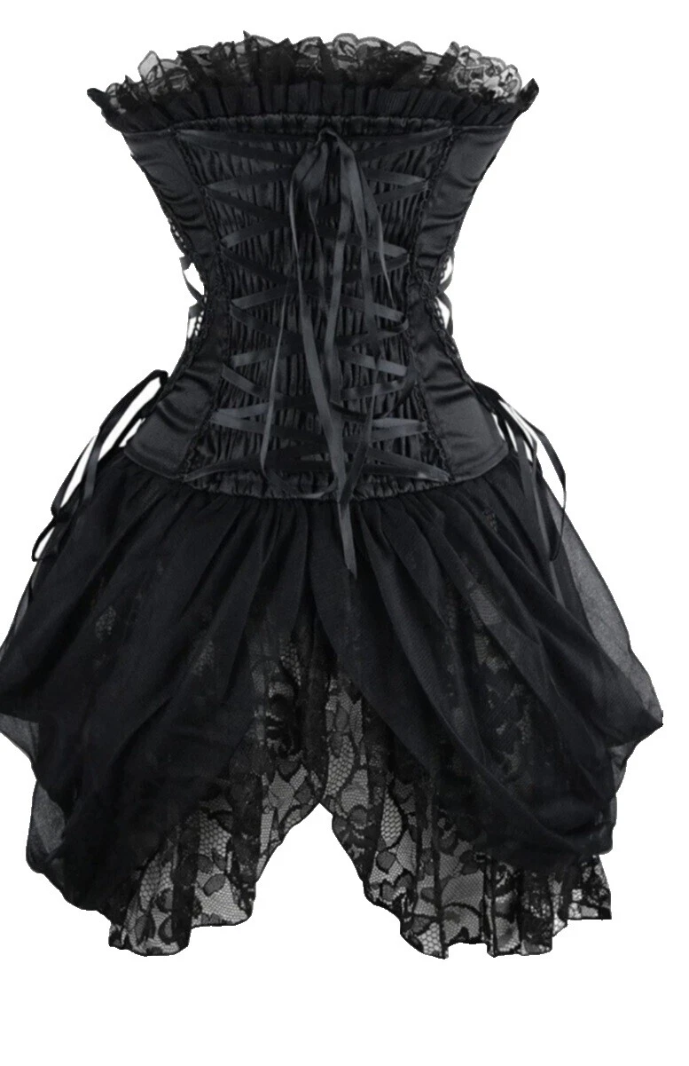 Черные корсеты и бюстье викторианской эпохи для женщин