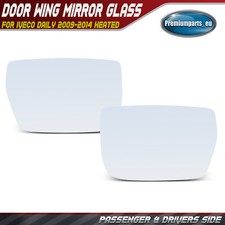 Pair Electric Lower Wing Mirror Glass for Iveco Daily IV V VI 2009-2014 Heated