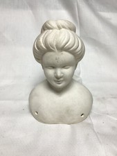 German Bisque Doll Head Shoulder Head Bust Unpainted Needs Finished
