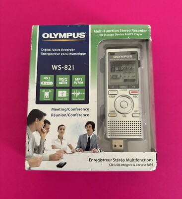 Olympus Digital Voice Recorder WS-821- USB Storage Device & MP3 Player 