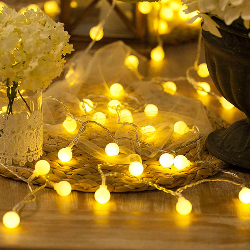 13Ft LED Globe String Light Battery-Powered for Wedding, Christmas Party (Gold) - Picture 4 of 12