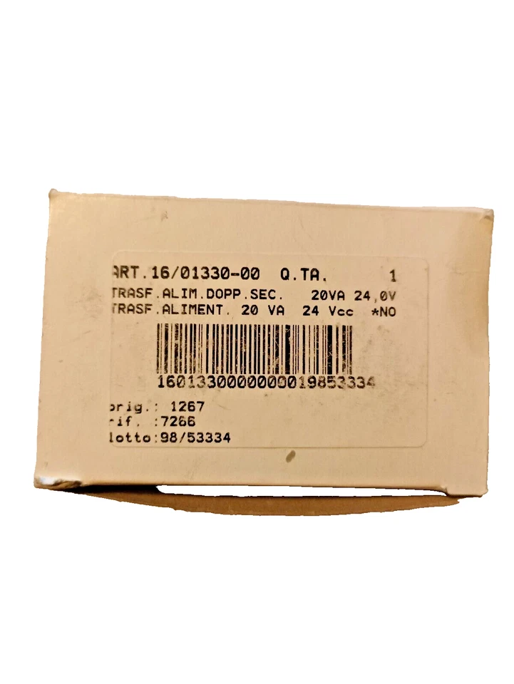 trsformatore 220v/24v doppio secondario. 20VA . - Immagine 2 di 3