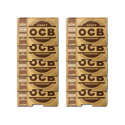 10x OCB Craft Unbleached Papers 100 Blatt / Heftchen