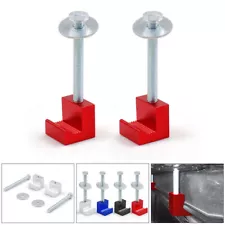 2pcs Mounting Clamps For Pickup Truck Tool Box Tie Down J Hook Crossover Red